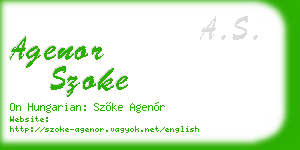 agenor szoke business card